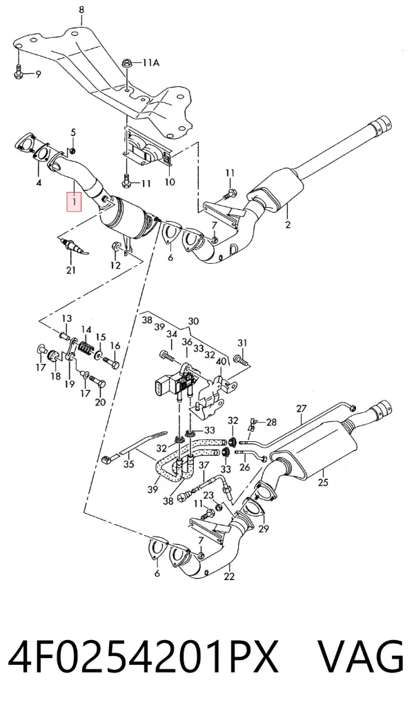 Катализатор 4F0254201PX VAG