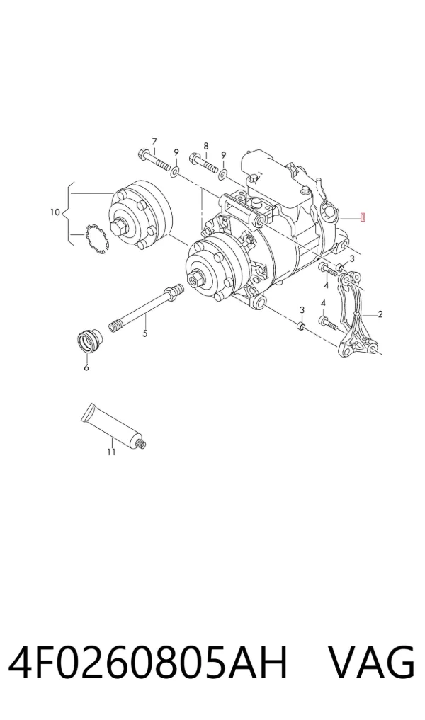 Компрессор кондиционера 4F0260805AH VAG