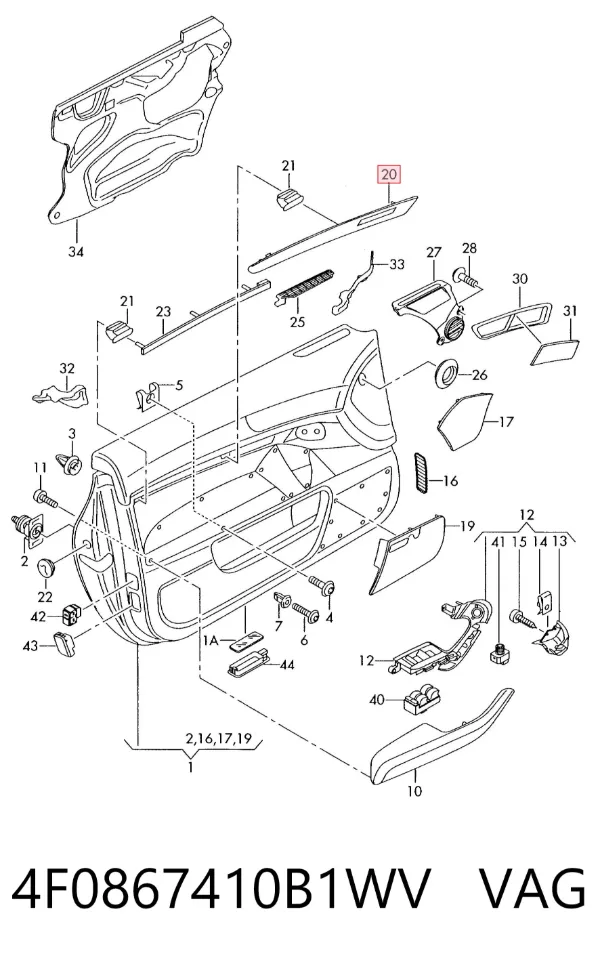  4F0867410B1WV VAG
