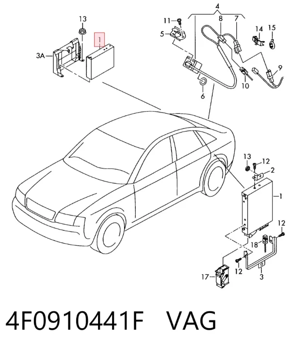 Модуль управления камерой 4F0910441F VAG