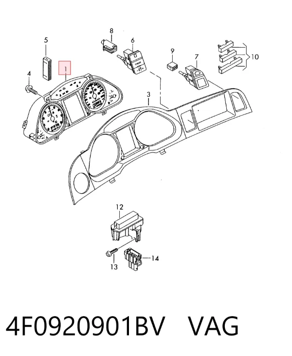 Панель приборов 4F0920901BV VAG