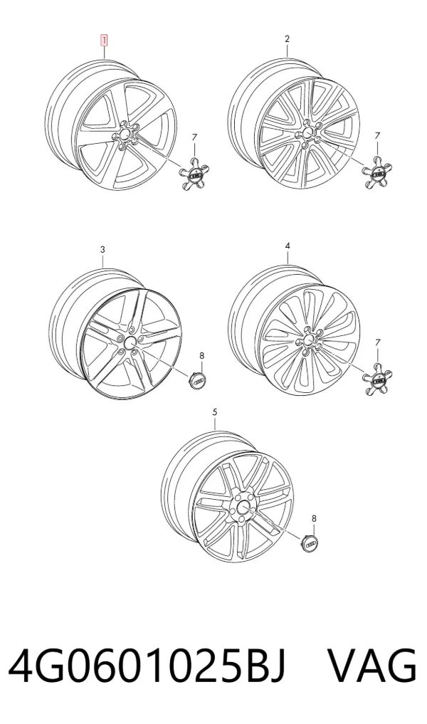 Диски колесные 4G0601025BJ VAG
