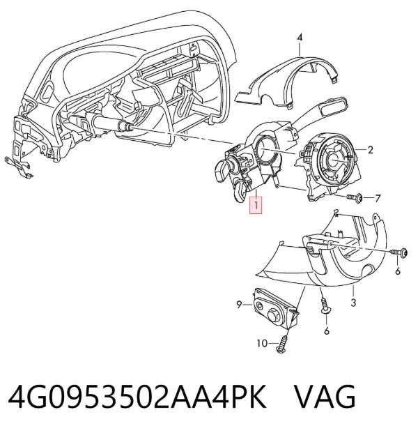 Подрулевой переключатель 4G0953502AA4PK VAG