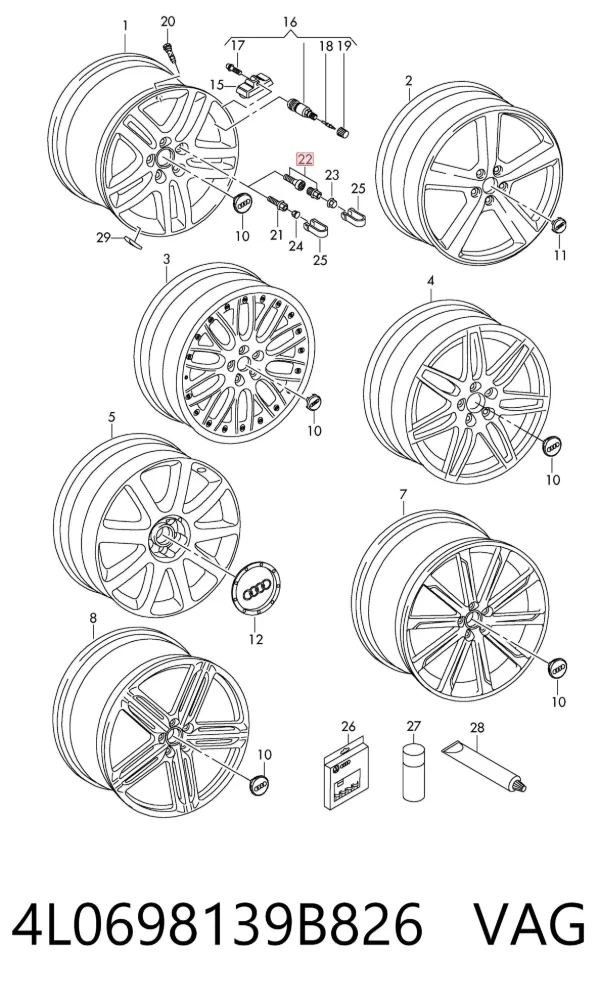  4L0698139B826 VAG