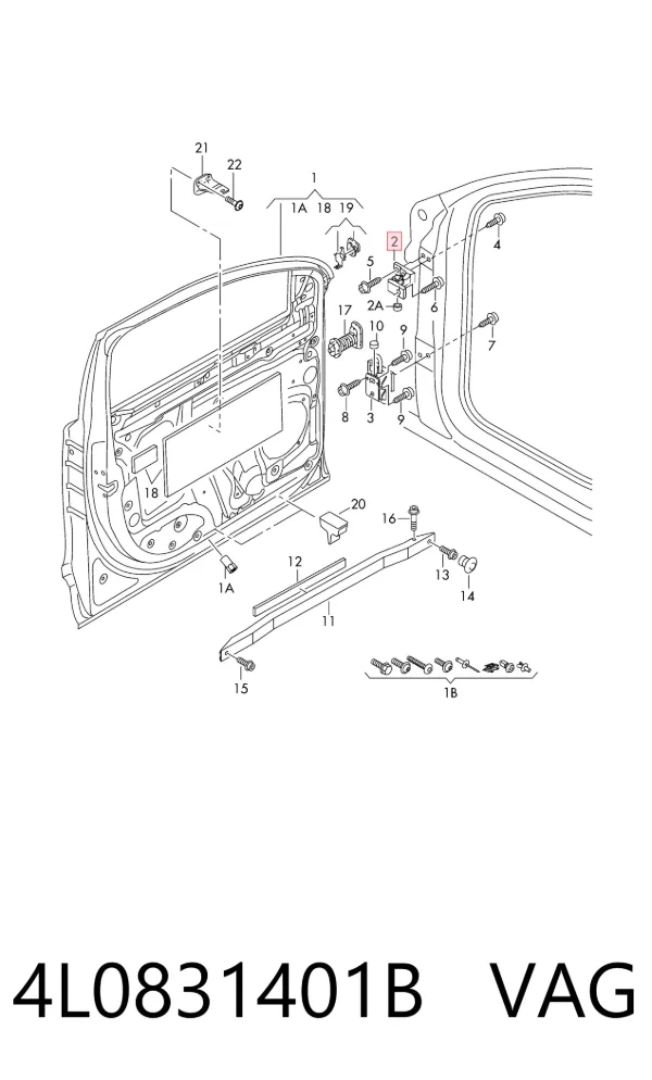 Петля двери передней левой 4L0831401B VAG