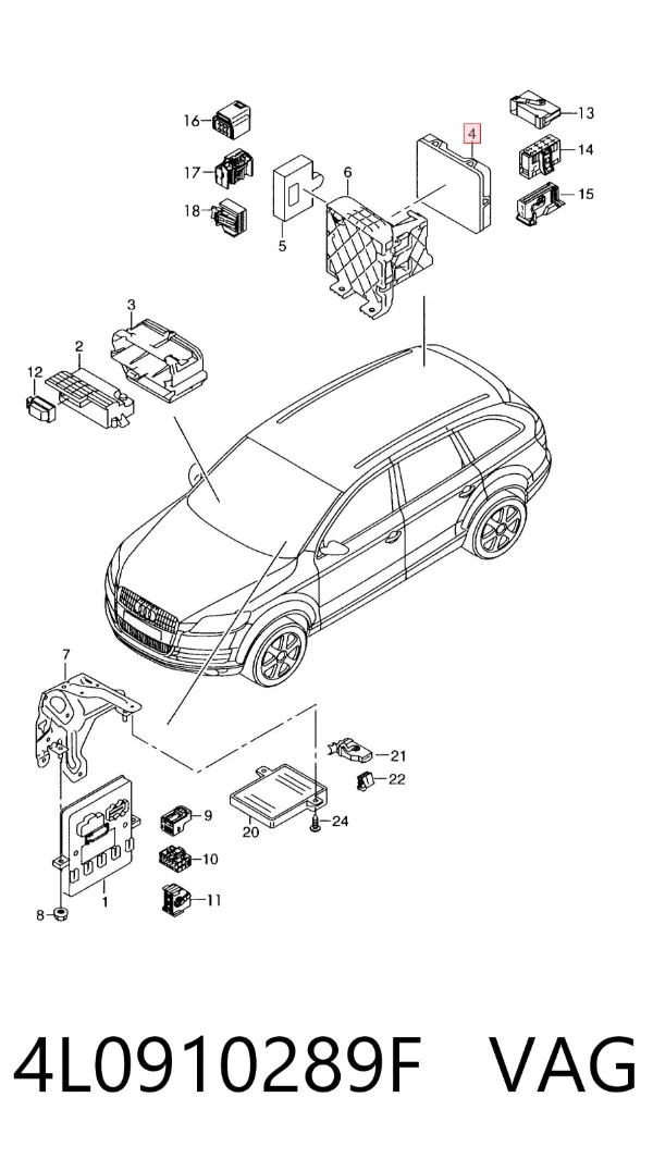 Блок комфорта 4L0910289F VAG