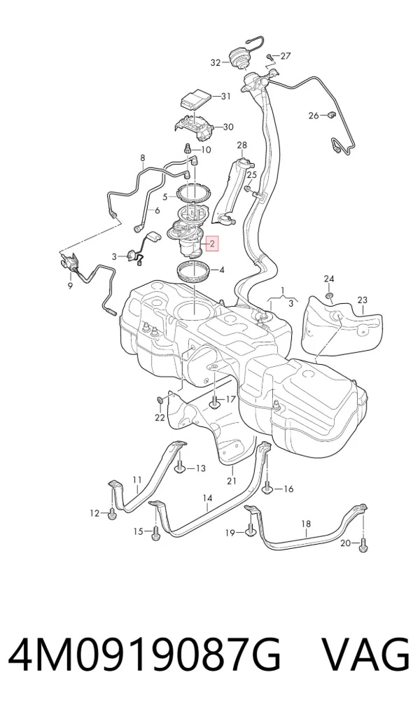 Бензонасос 4M0919087G VAG