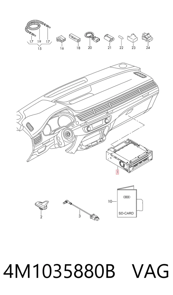 Магнитола 4M1035880B VAG
