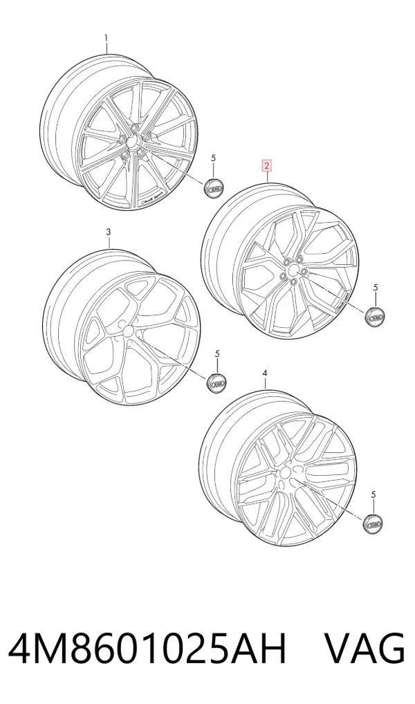 Диски колесные 4M8601025AH VAG