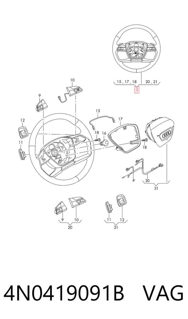 Руль 4N0419091B VAG