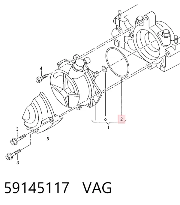 Прокладка вакуумного насоса 59145117 VAG