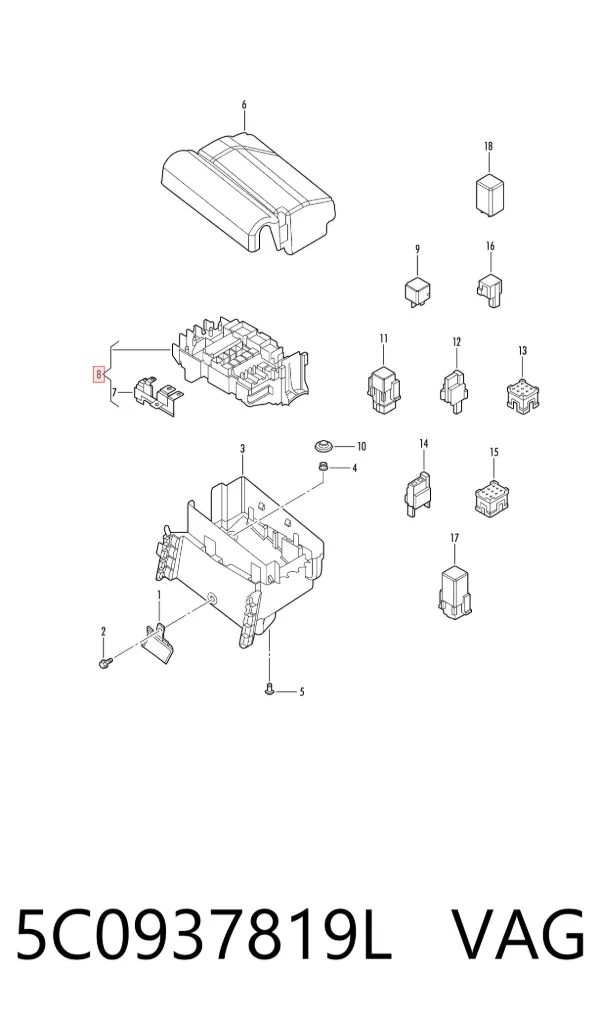 Блок предохранителей 5C0937819L VAG