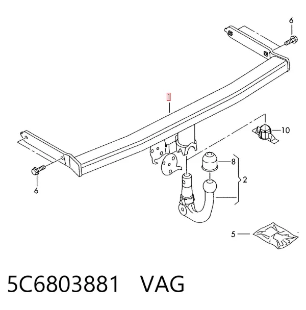 Фаркоп 5C6803881 VAG