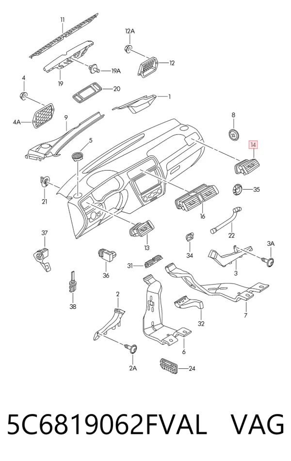  5C6819062FVAL VAG