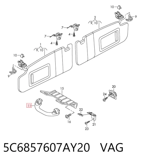  5C6857607AY20 VAG