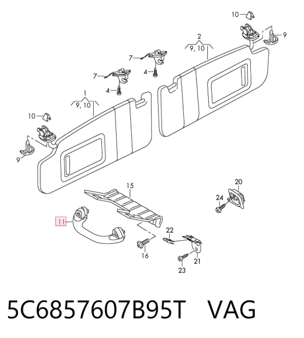  5C6857607B95T VAG