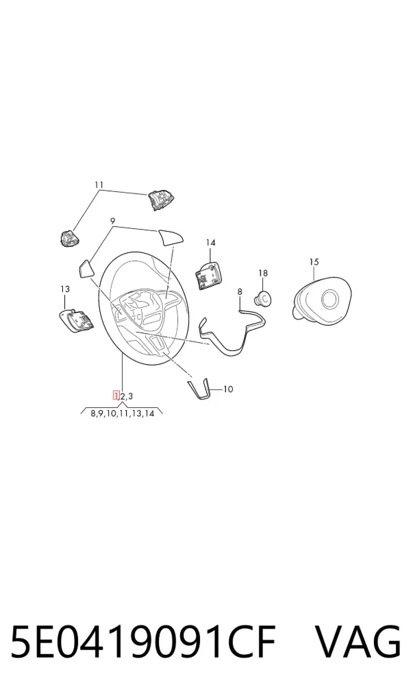 Руль 5E0419091CF VAG
