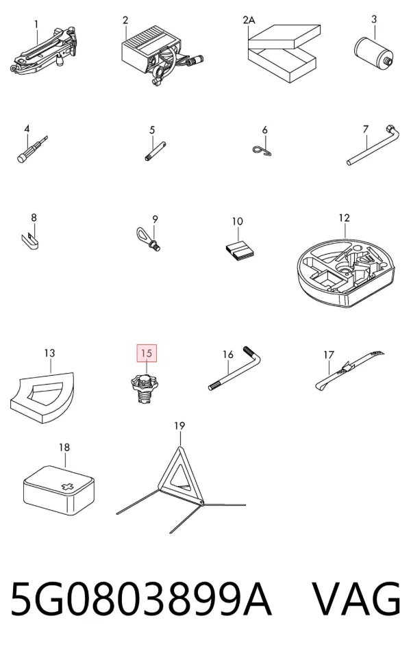 Болт 5G0803899A VAG