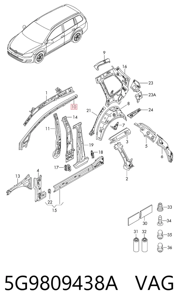  5G9809438A VAG