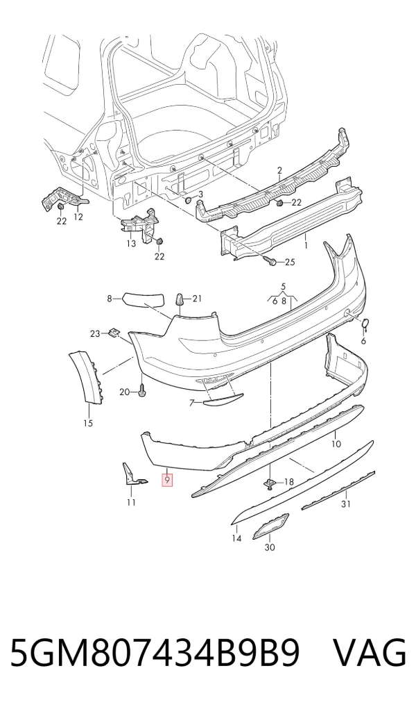  5GM807434B9B9 VAG