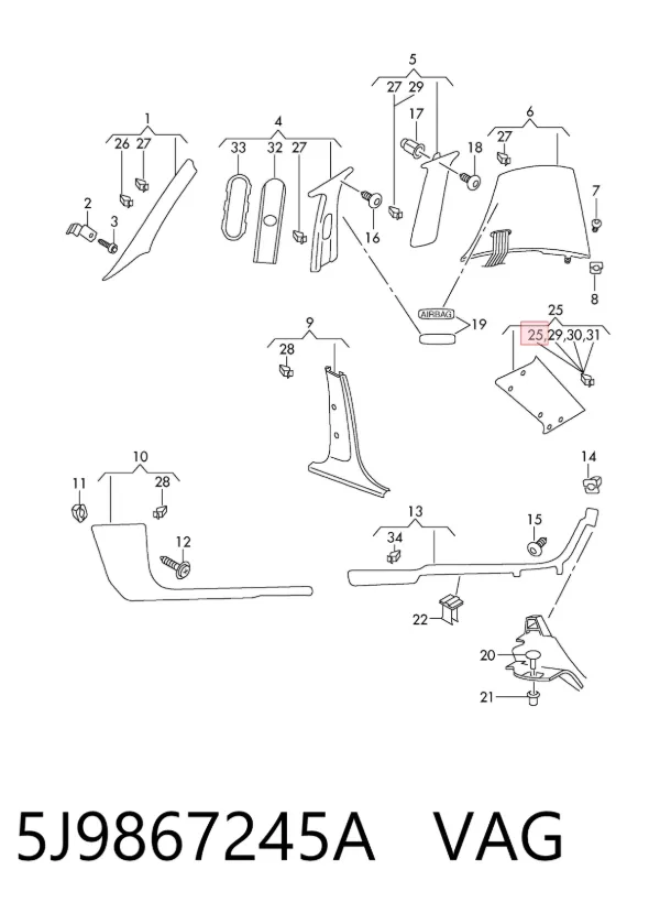  5J9867245A VAG
