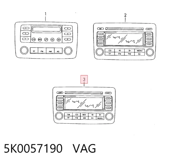 Магнитола 5K0057190 VAG