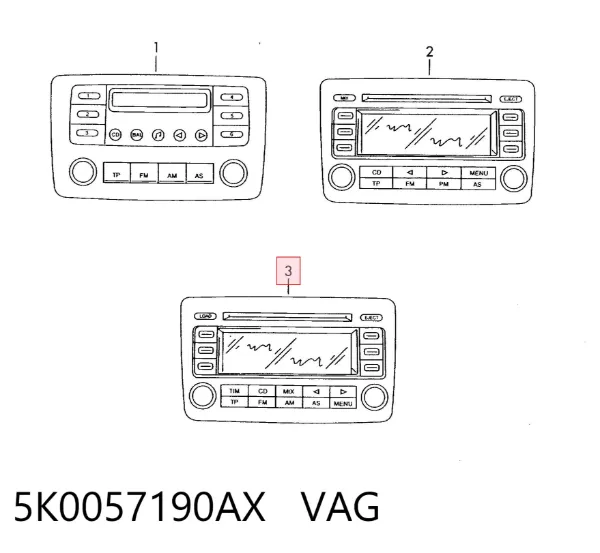 Магнитола 5K0057190AX VAG