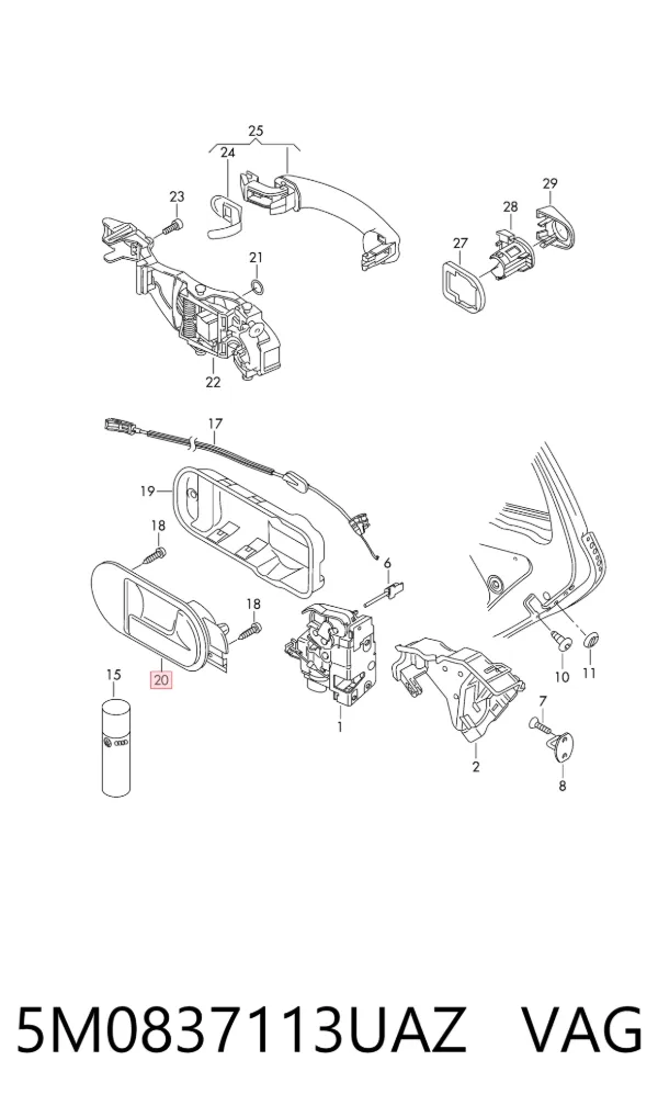 5M0837113UAZ VAG
