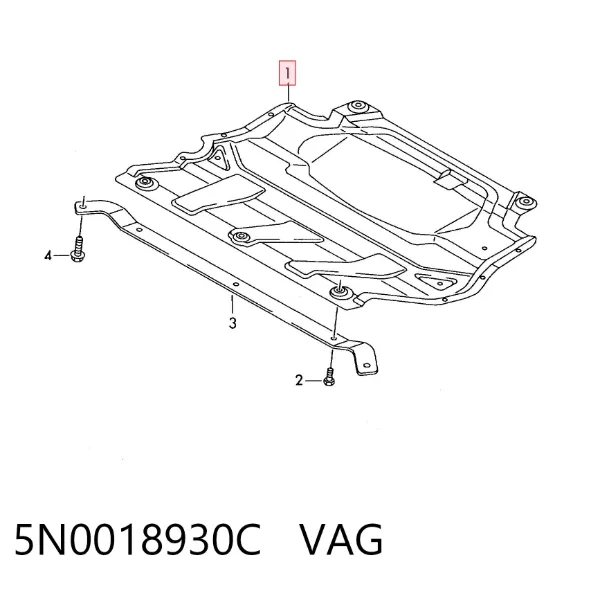 Защита двигателя 5N0018930C VAG