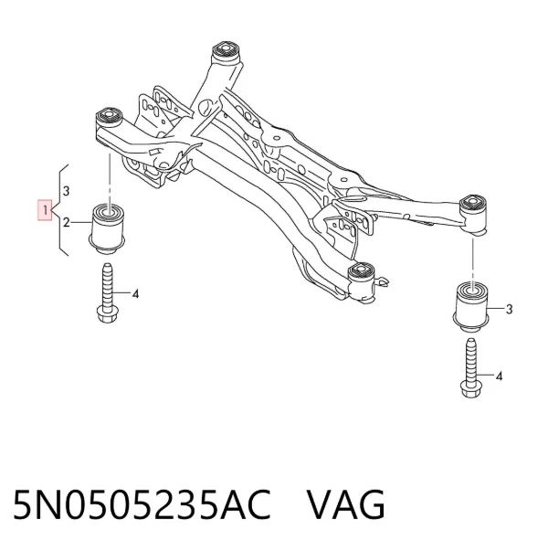 Подрамник задний Volkswagen Golf VI