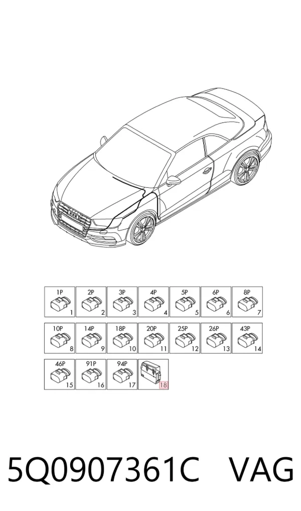 Корпус блока предохранителей 5Q0907361C VAG