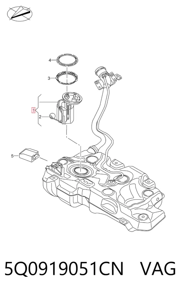 Бензонасос 5Q0919051CN VAG