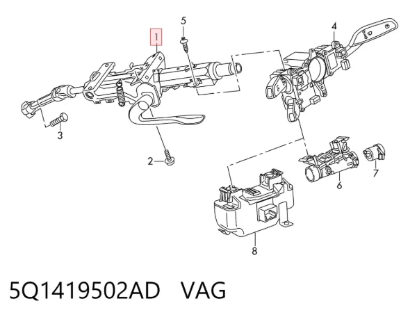 Рулевая колонка 5Q1419502AD VAG