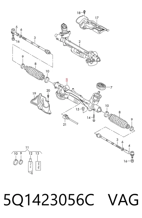 Рулевая рейка 5Q1423056C VAG