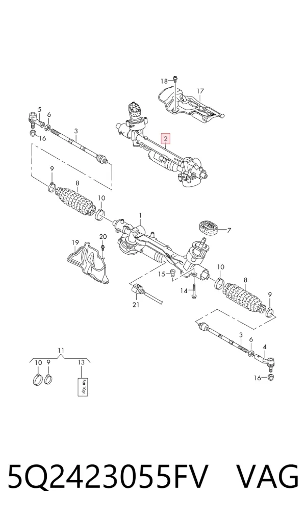 Рулевая рейка 5Q2423055FV VAG