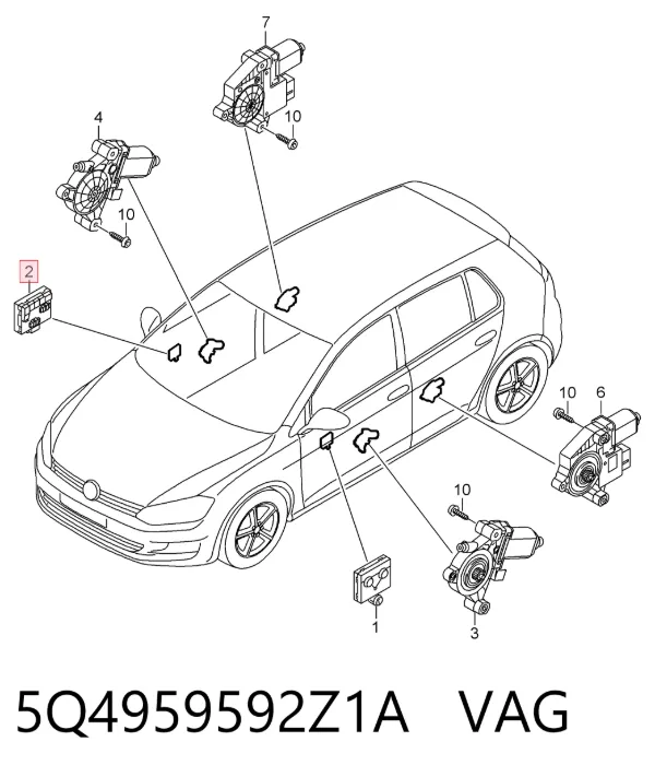 Блок комфорта 5Q4959592Z1A VAG