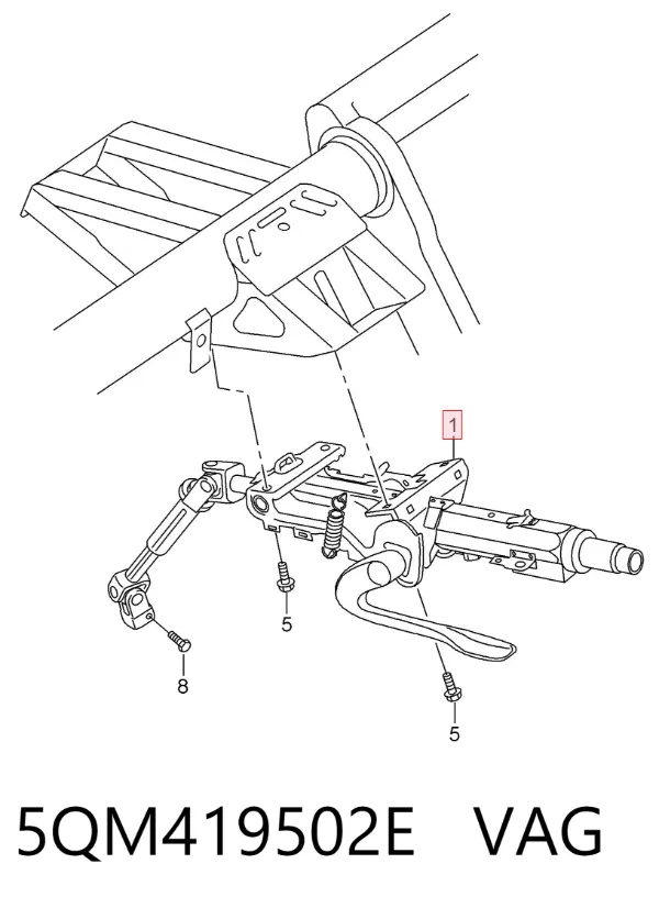 Рулевая колонка 5QM419502E VAG