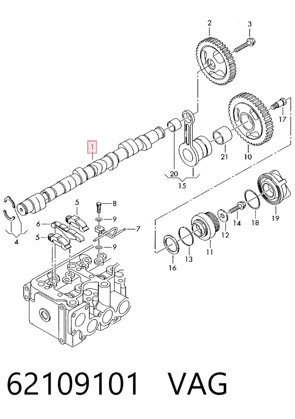 Распредвал 62109101 VAG