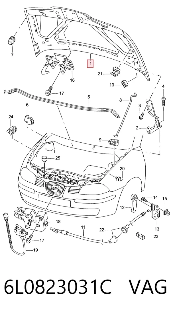 Капот 6L0823031C VAG