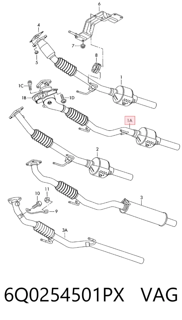 Катализатор 6Q0254501PX VAG