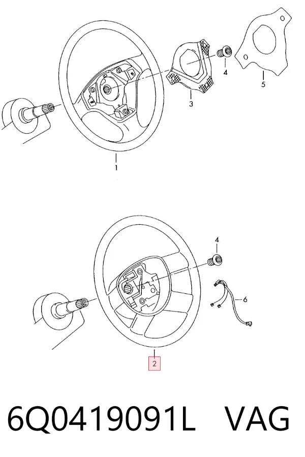 Руль 6Q0419091L VAG
