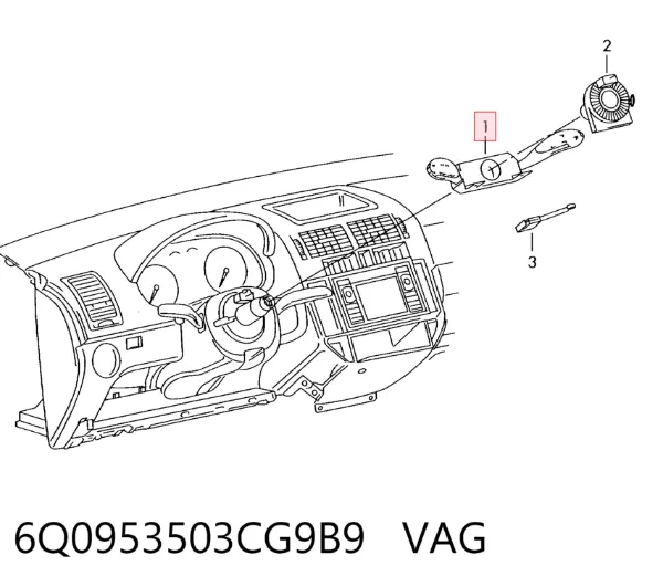Подрулевой переключатель 6Q0953503CG9B9 VAG
