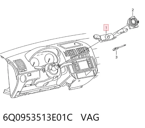 Подрулевой переключатель 6Q0953513E01C VAG