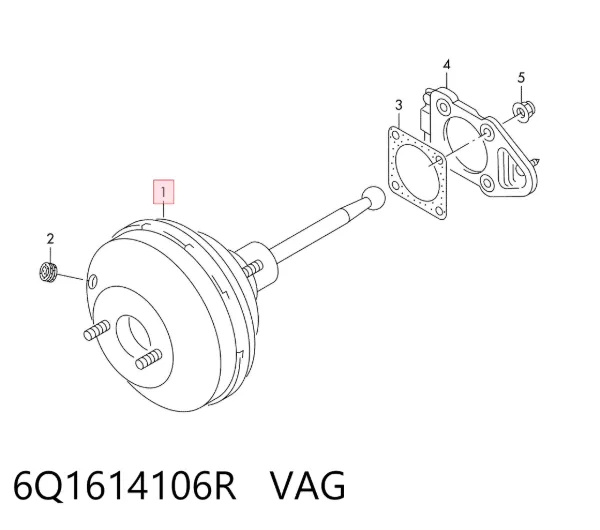 Усилитель тормозов 6Q1614106R VAG