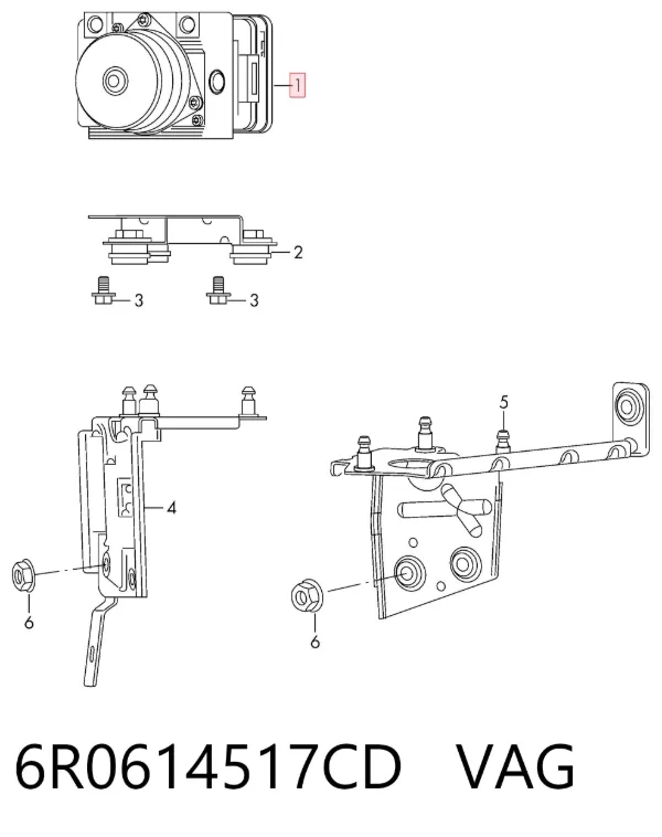 Блок АБС 6R0614517CD VAG