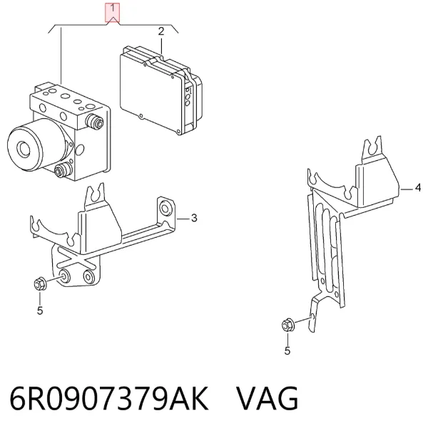 Блок АБС 6R0907379AK VAG