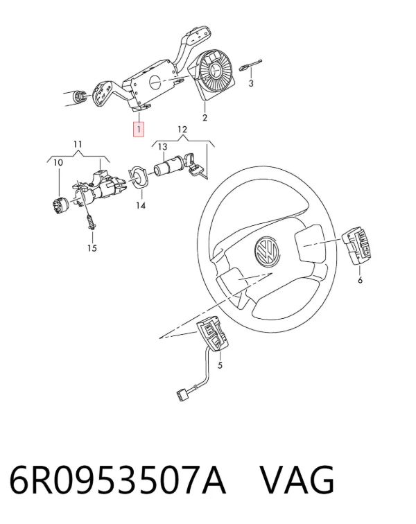 Подрулевой переключатель 6R0953507A VAG