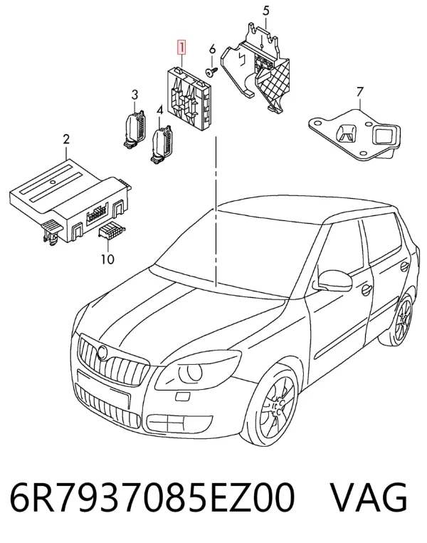 Блок комфорта 6R7937085EZ00 VAG