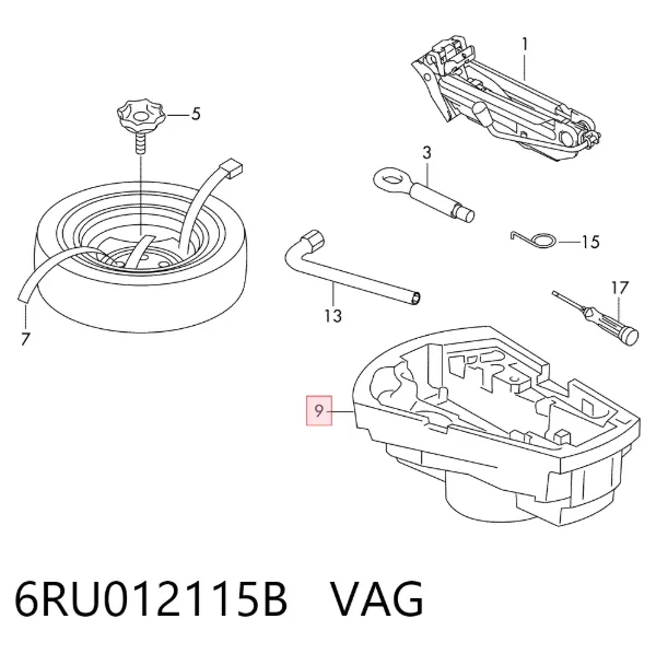 Ящик инструментальный 6RU012115B VAG