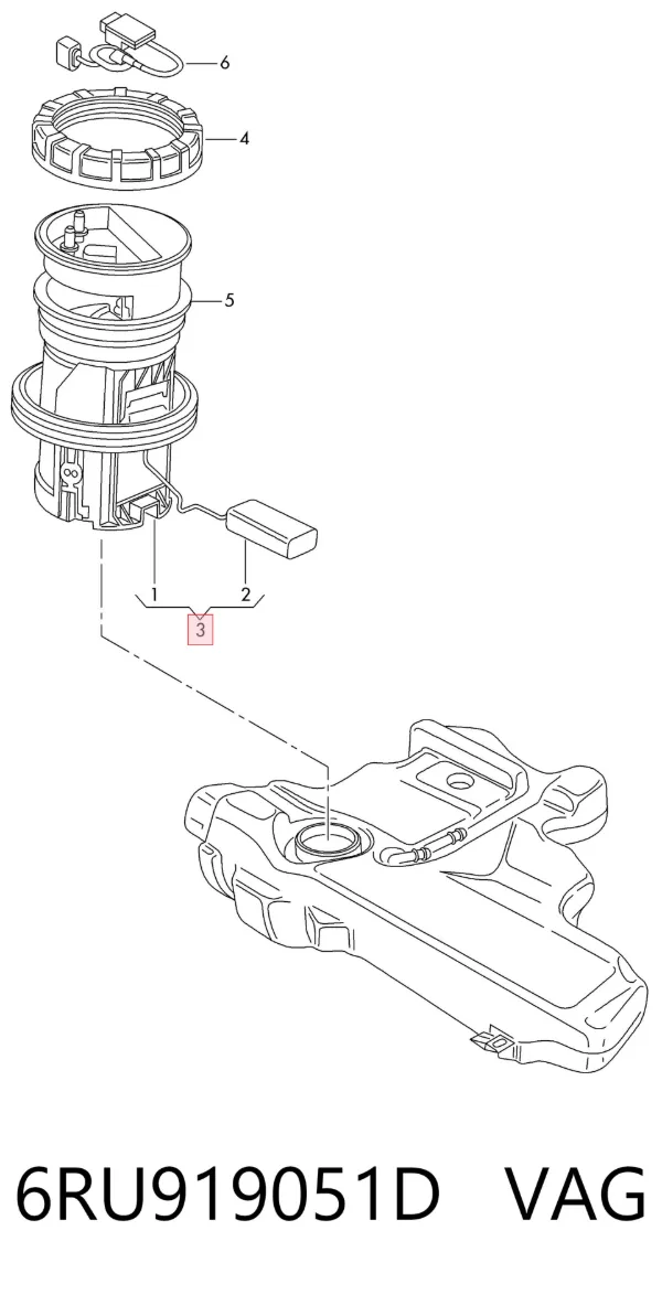 Бензонасос 6RU919051D VAG